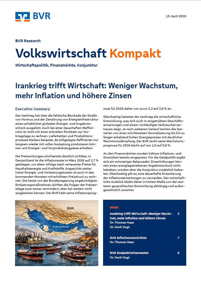 Volkswirtschaft Kompakt 13. April 2026: Irankrieg trifft Wirtschaft: Weniger Wachstum, mehr Inflation und höhere Zinsen